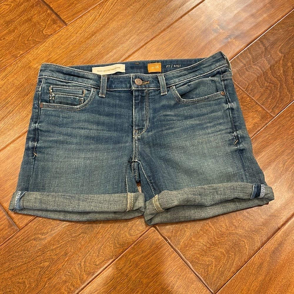 Pilcro & The Letterpress Style No. 26 Medium Light Wash Jean Shorts